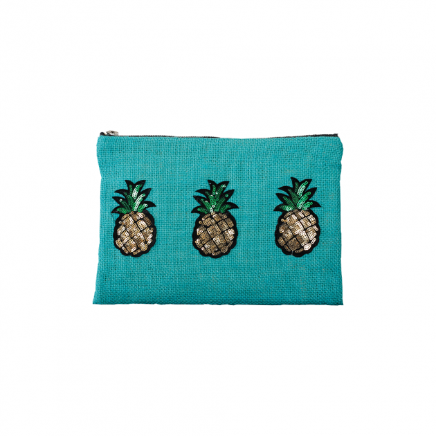 Mint Jüt Hasır Clutch